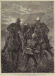 De Zoeloe-oorlog, de dood van luitenant Frith in een schermutseling bij Erzungayan Hill